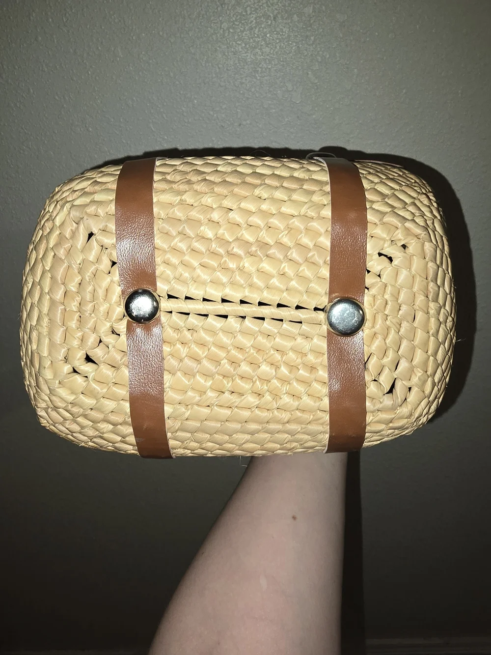 ​Vintage Wicker Basket Handbag - Cottagecore Retro Purse